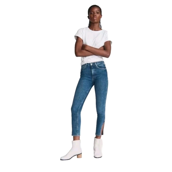 Rag & Bone Womens Dark Wash Nina High Rise Ankle Skinny Jean 31 - Picture 1 of 13